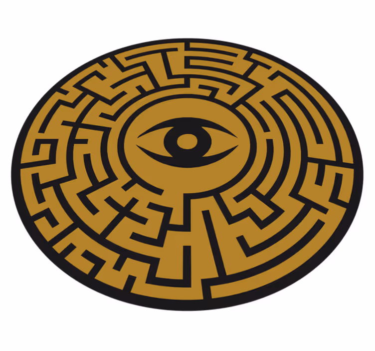 Tappeto vinile giochi simbolo dell'occhio labirinto - TenStickers