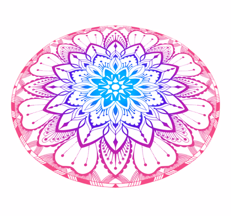 Tappeto vinile Mandala disco con motivo mandala - TenStickers