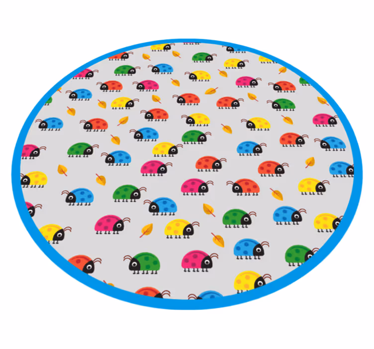 Tappeto vinile per bambini cerchio di auto colorate - TenStickers