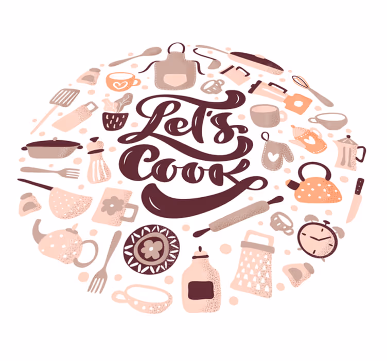 Tappeto pvc cucina cuciniamo tema - TenStickers