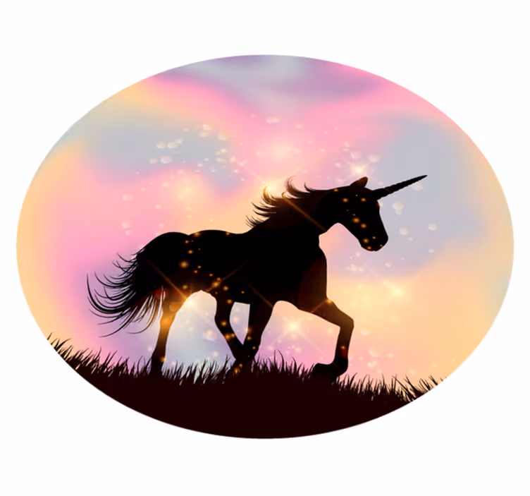 Tappeto vinile animali unicorno galattico - TenStickers