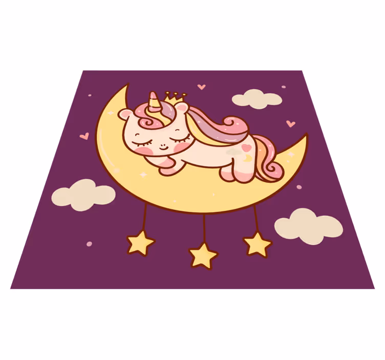 Tappeto vinile per bambini unicorno addormentato - TenStickers