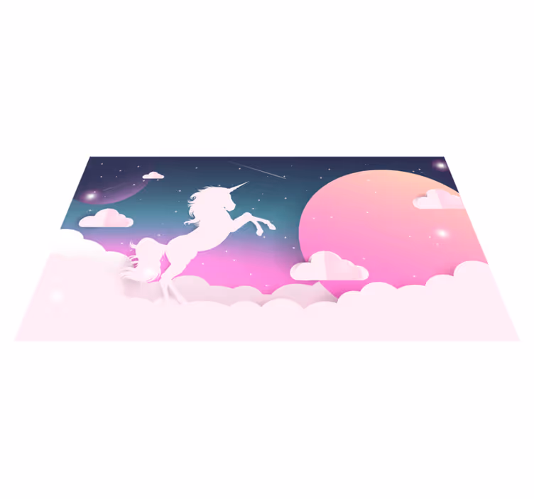 Tappeto vinile per bambini unicorno magico - TenStickers