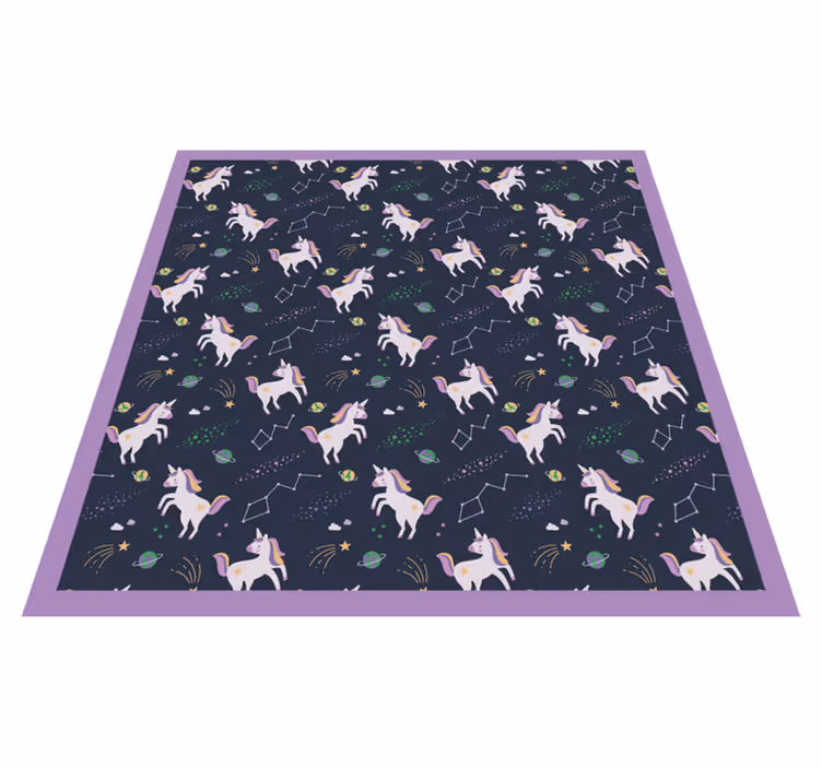 Tappeto vinile per bambini tempo di gioco fantasy unicorno - TenStickers