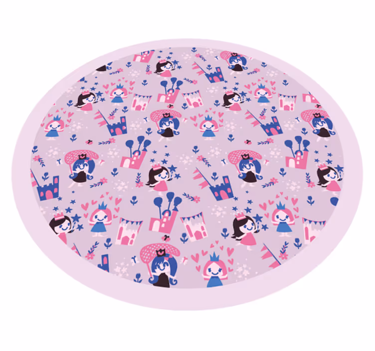 Tappeto vinile per bambini cerchietto da favola - TenStickers