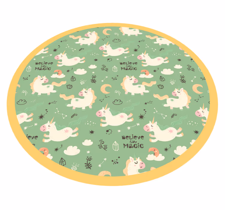 Tappeto vinile per bambini unicorni magici - TenStickers