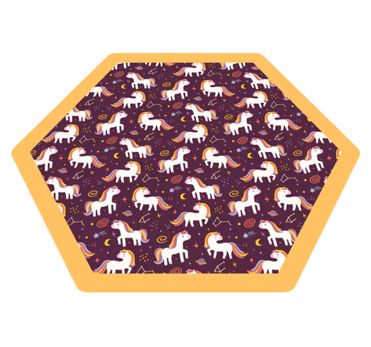 Tappeto vinile per bambini zona giochi per unicorni - TenStickers