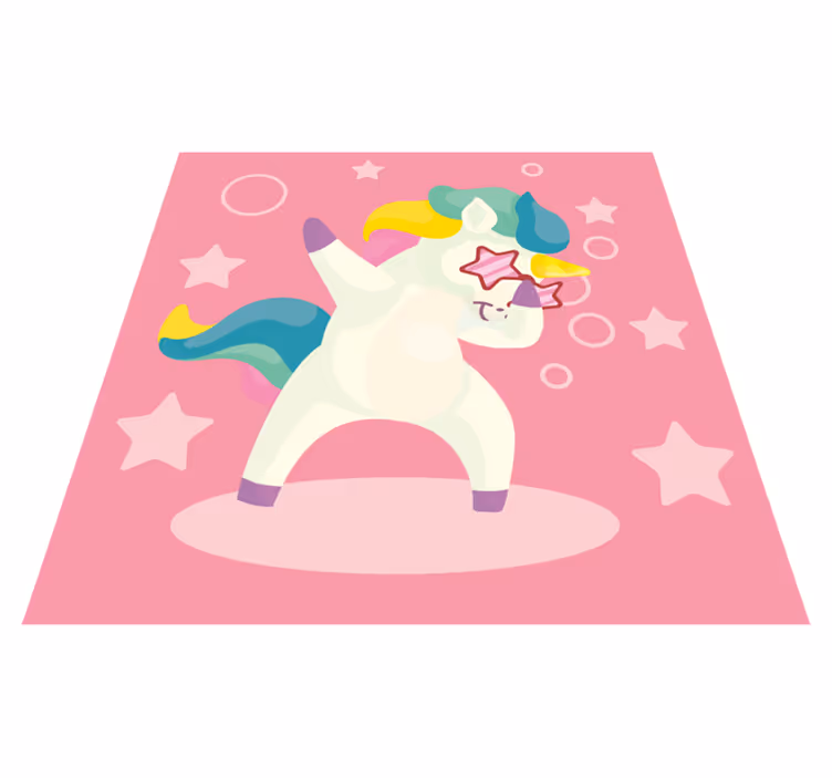 Tappeto vinile per bambini magia dell'unicorno danzante - TenStickers