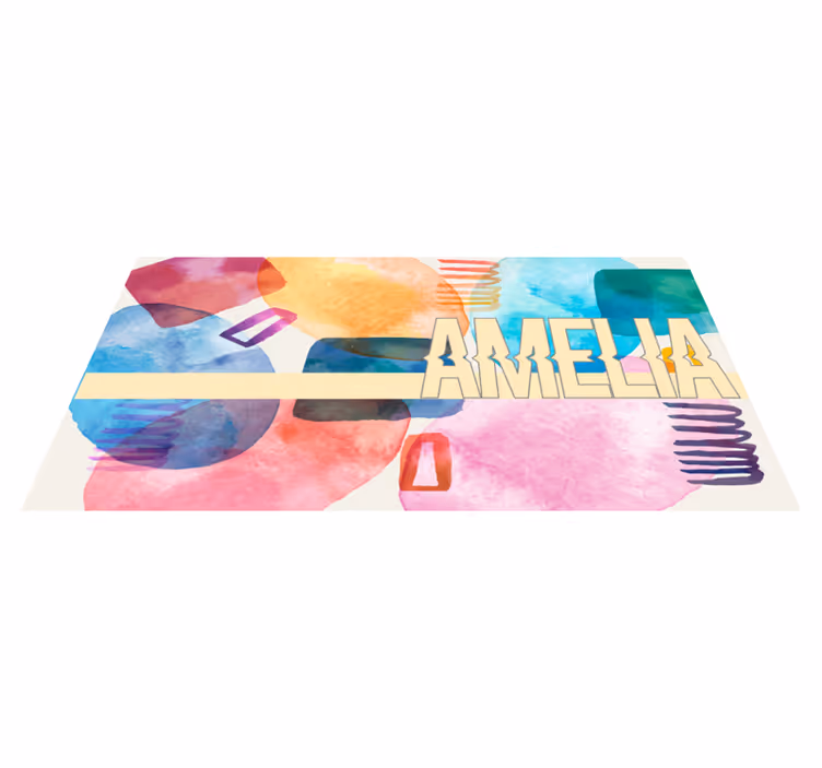 Tappeto vinile con nome nome personalizzato - TenStickers