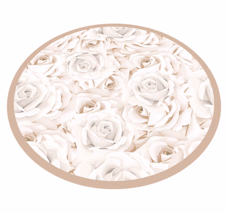 Tappeto vinile fiori elegante motivo a rose - TenStickers