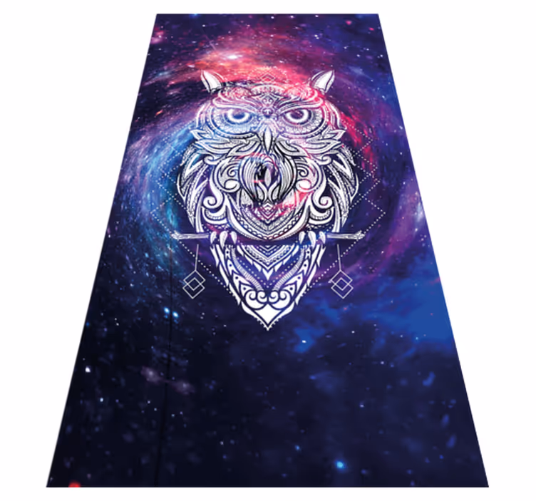 Tappeto vinile animali illustrazione del gufo cosmico - TenStickers