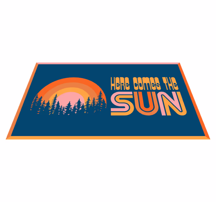 Tappeto vinile frase scena della sagoma dell'alba - TenStickers