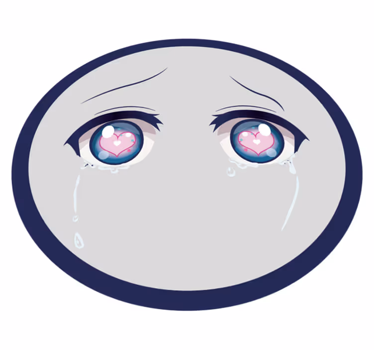 Tappeto vinile per bambini faccina anime che piange - TenStickers