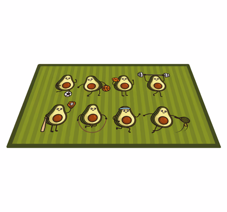 Tappeto vinile per bambini personaggi dell'avocado - TenStickers