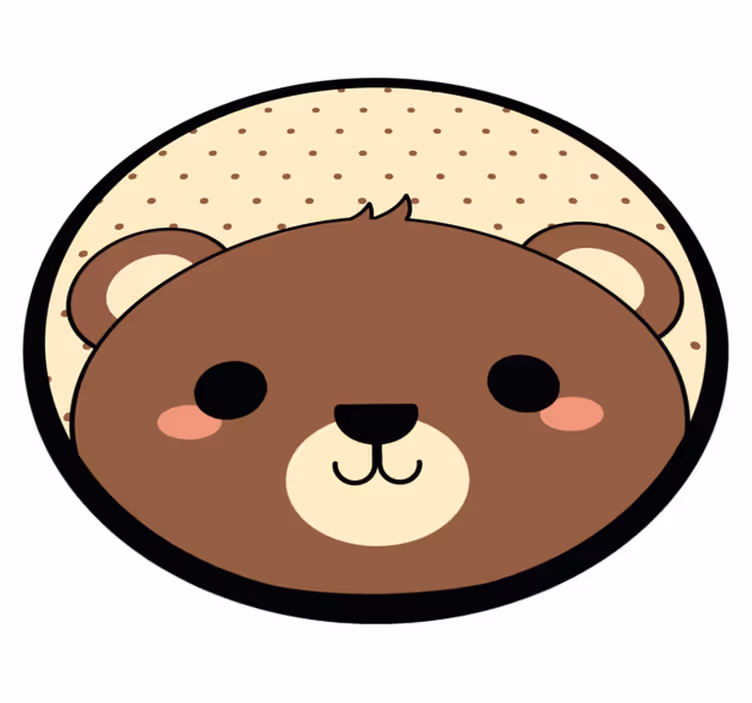 Tappeto vinile bebé orso cartone animato - TenStickers