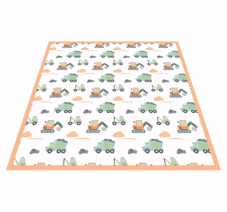 Tappeto vinile per bambini tempo di gioco della costruzione - TenStickers