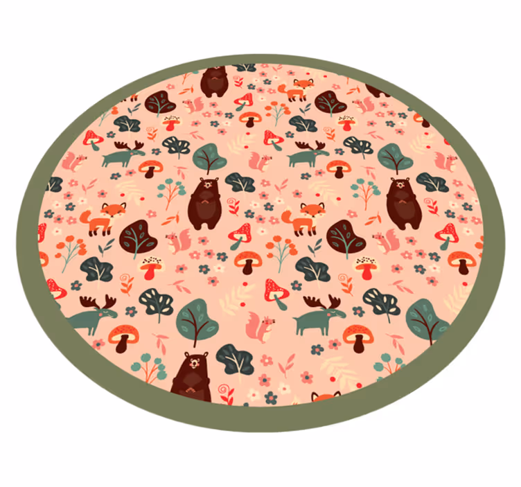 Tappeto vinile per bambini creature del bosco - TenStickers