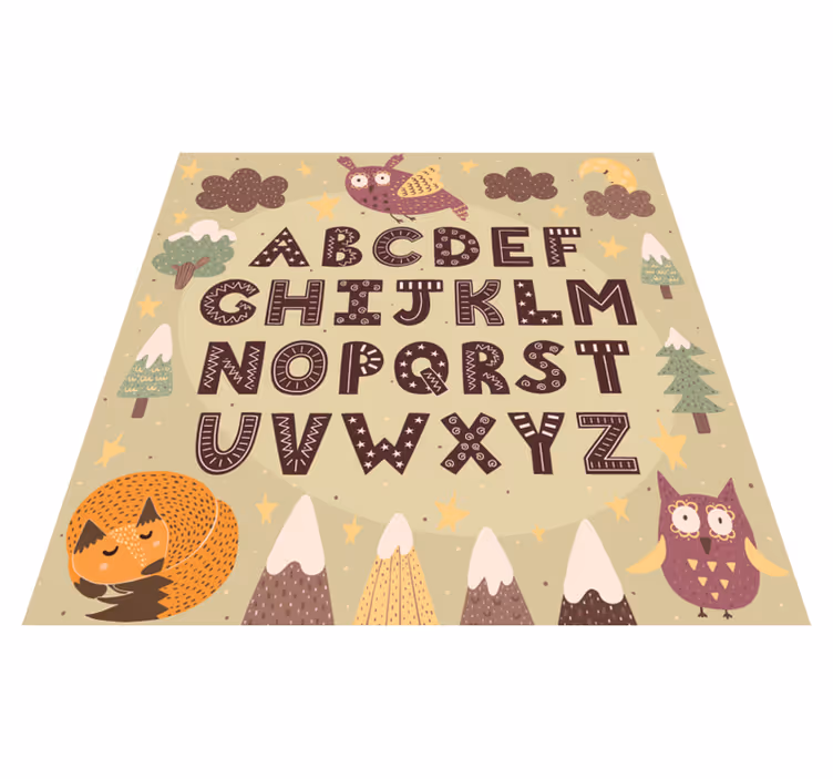 Tappeto vinile alfabeto scuola materna dell'alfabeto - TenStickers