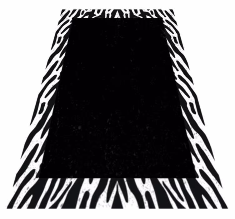Tappeto vinile stampa animale zebra monocromatica - TenStickers