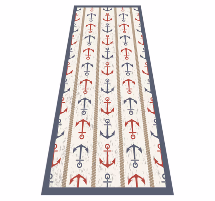 Tappeto vinile minimalista modello di ancoraggio nautico - TenStickers
