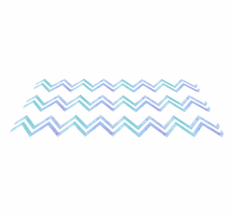 Tappeto vinile geometrico armonia modellata a zigzag - TenStickers