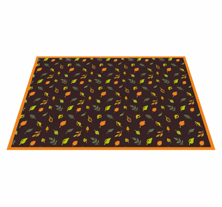 Tappeto vinile fiori modello di foglie autunnali - TenStickers