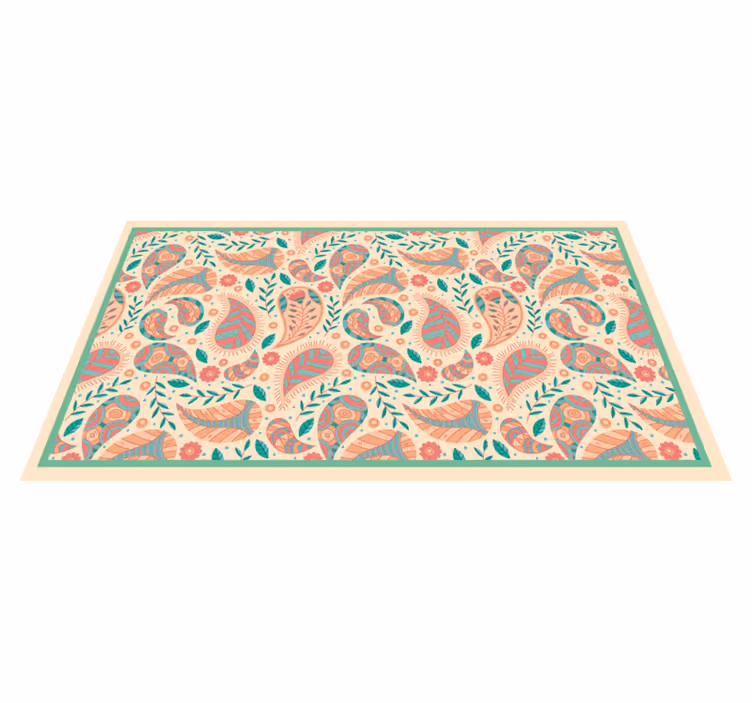 Tappeto vinile Mandala fusione di motivi paisley - TenStickers