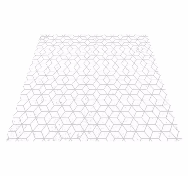 Tappeto vinile geometrico illusione del cubo geometrico - TenStickers