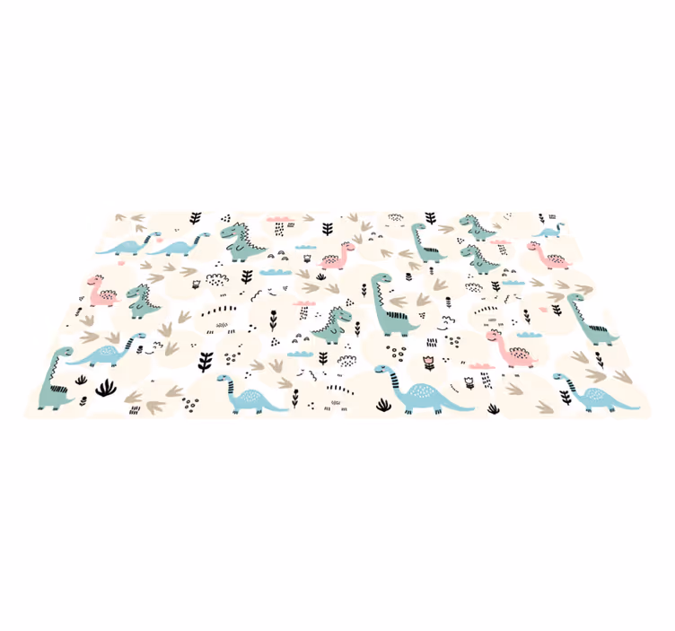Tappeto vinile bebé parco giochi dei dinosauri - TenStickers