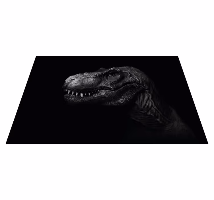 Tappeto vinile animali ritratto di tirannosauro - TenStickers