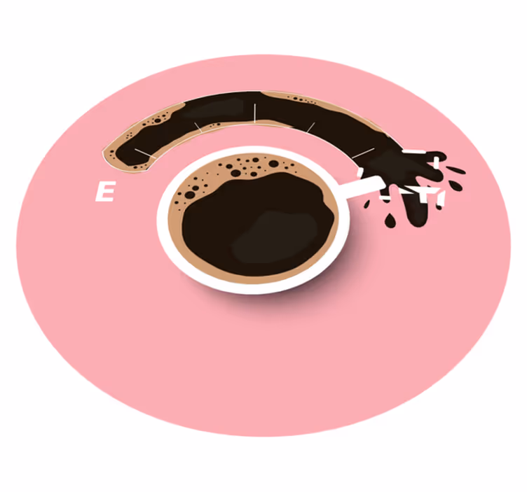 Tappeto vinile motivi caffè versato - TenStickers