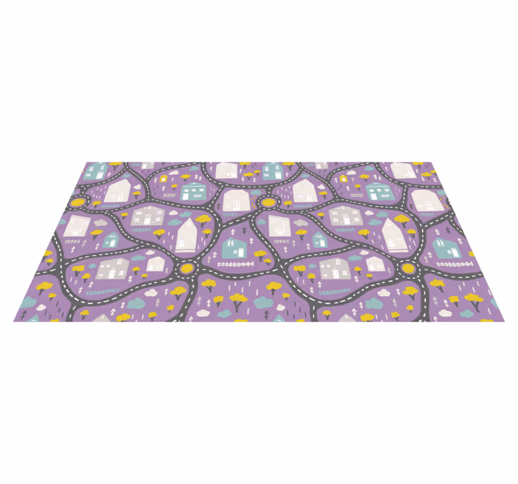 Tappeto vinile strade gioco della mappa stradale - TenStickers