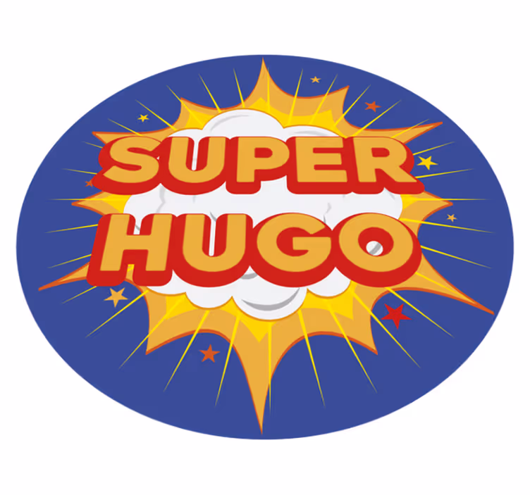 Tappeto vinile con nome scoppio del supereroe - TenStickers