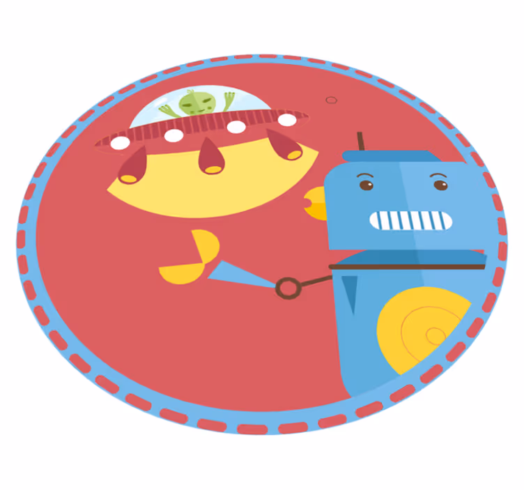 Tappeto vinile per bambini gioco di robot sottomarini - TenStickers