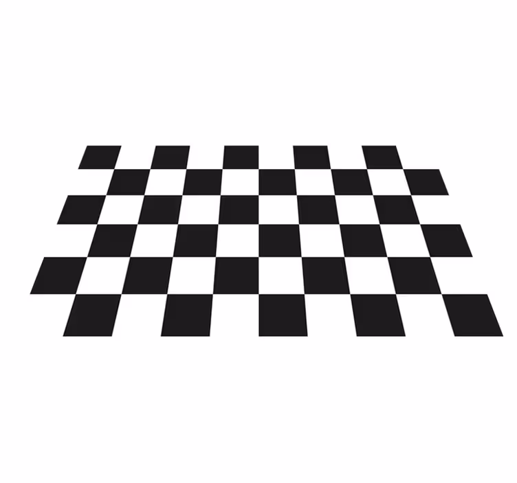 Tappeto vinile geometrico motivo a scacchiera - TenStickers