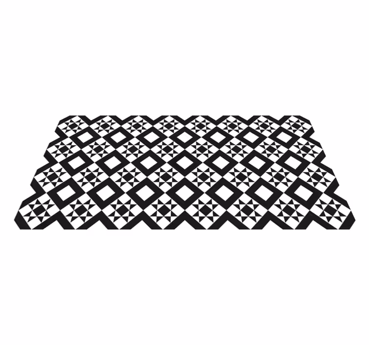 Tappeto vinile geometrico geometrie monocromatiche - TenStickers
