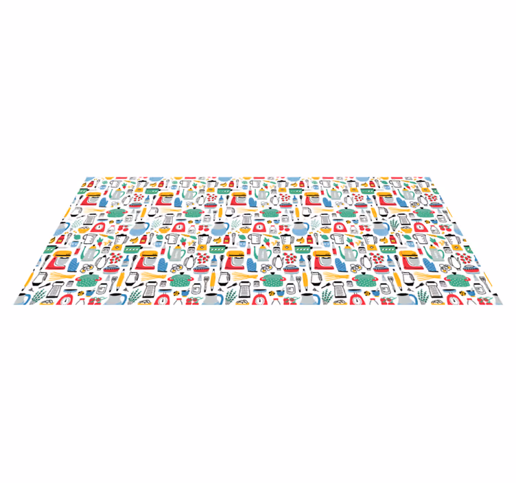 Tappeto in vinile cucina Modello di cucina multicolore - TenStickers