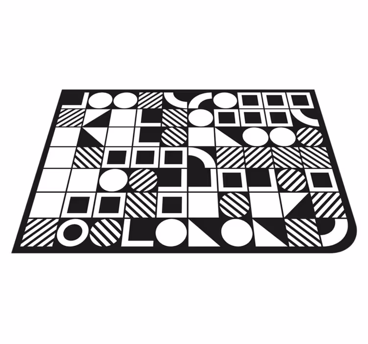 Tappeto vinile geometrico equilibrio delle forme geometriche - TenStickers