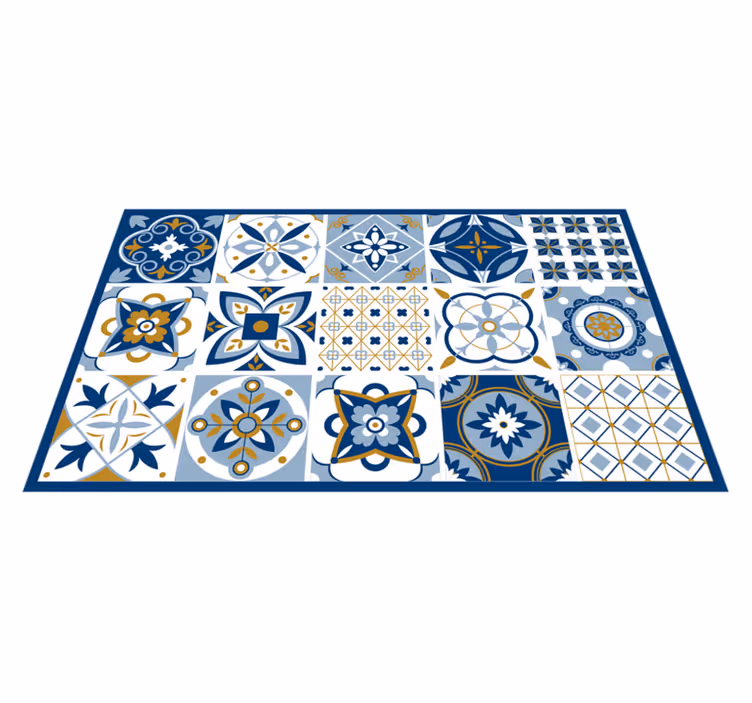 Tappeto vinile piastrelle ispirato alla ceramica - TenStickers