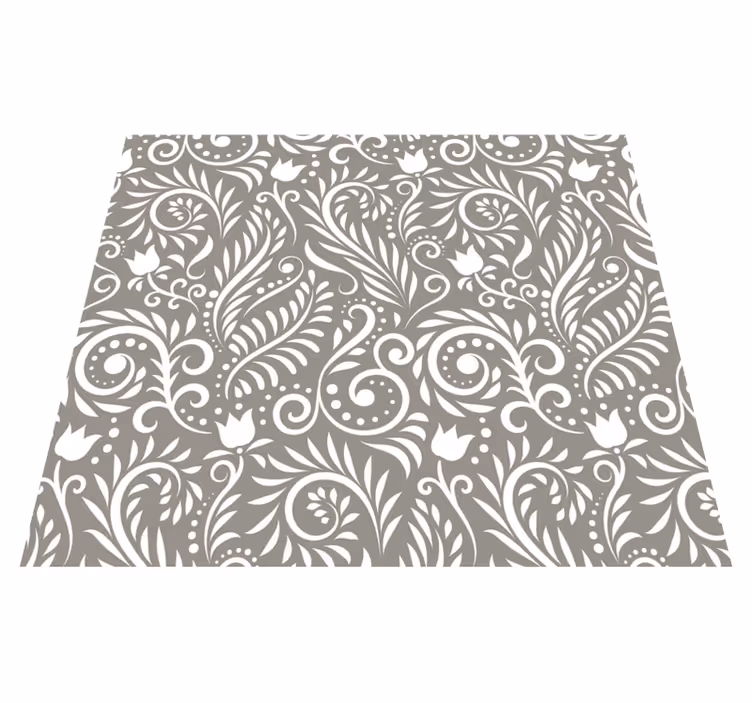 Tappeto vinile fiori eleganza paisley - TenStickers