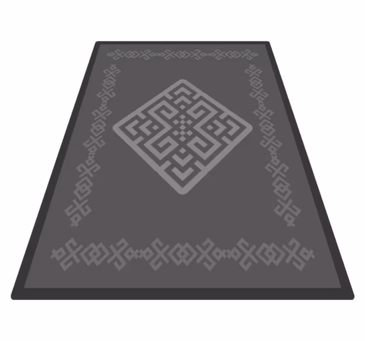 Tappeto vinile grigio motivo geometrico intricato - TenStickers