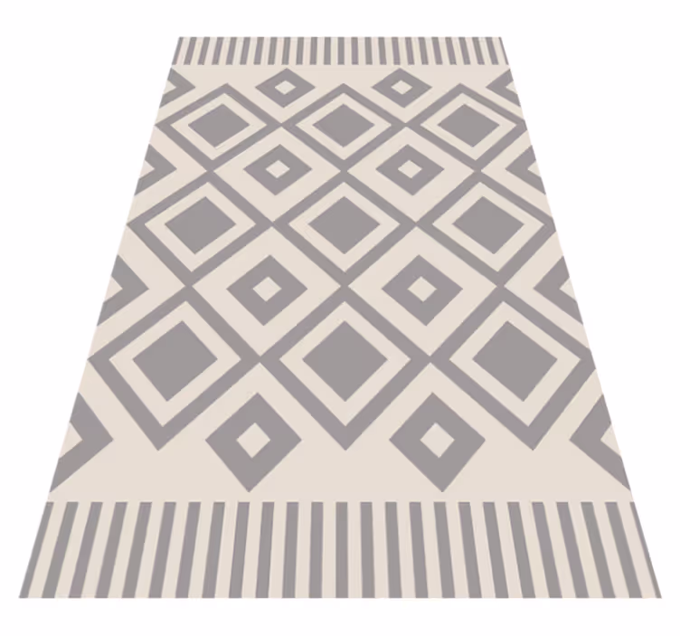 Tappeto vinile geometrico forme eleganti grigie - TenStickers