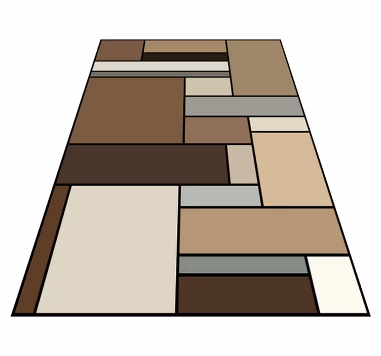 Tappeto vinile moderno strati geometrici contemporanei - TenStickers