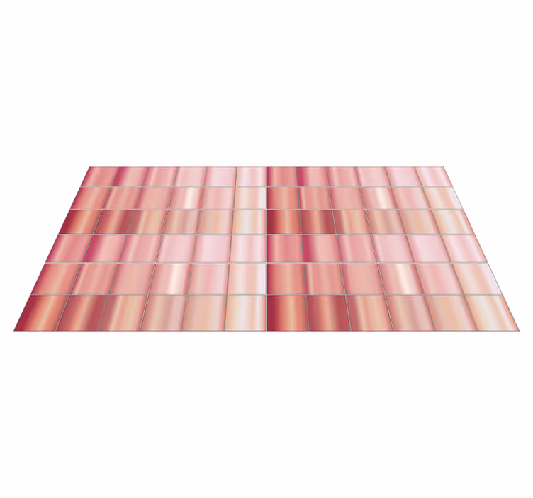 Tappeto vinile piastrelle motivo piastrellato rosa - TenStickers