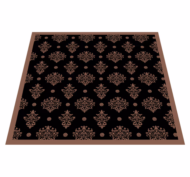 Tappeto vinile fiori ornamentale floreale - TenStickers