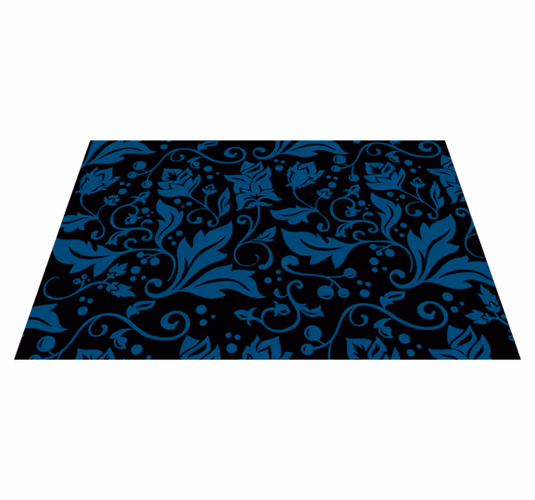 Tappeto vinile fiori motivo floreale a spirale - TenStickers