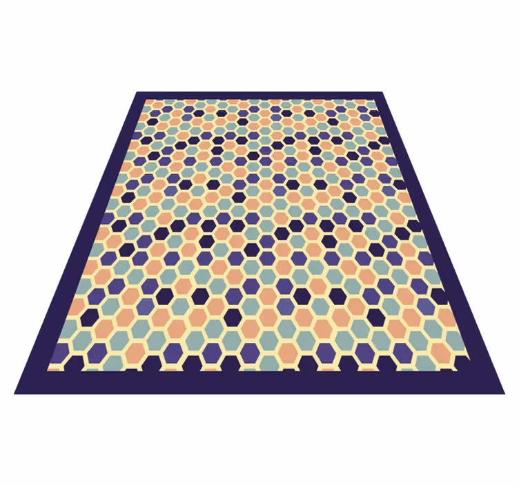 Tappeto vinile geometrico mosaico esagonale - TenStickers