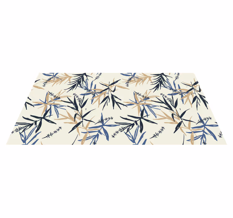 Tappeto vinile fiori modello di bambù botanico - TenStickers