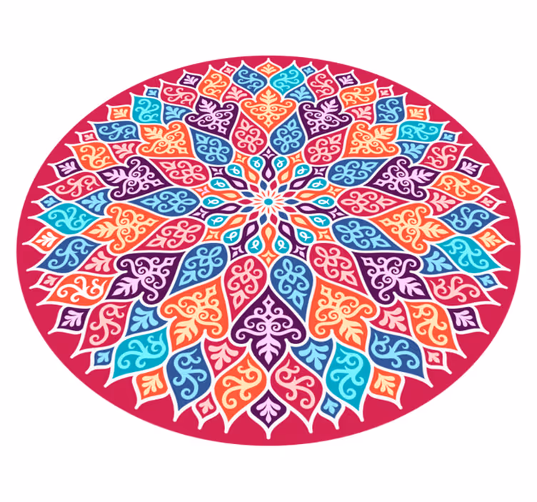 Tappeto vinile Mandala motivo mandala colorato - TenStickers