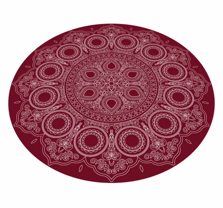 Tappeto vinile Mandala motivo rosso bordeaux - TenStickers